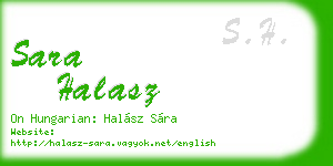 sara halasz business card