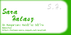 sara halasz business card